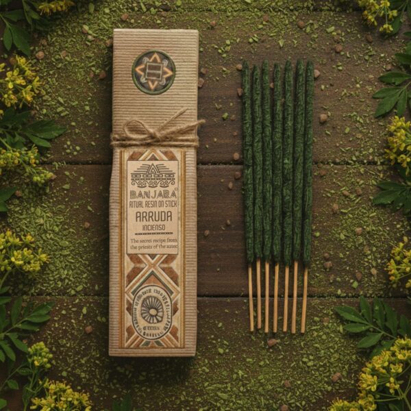 Incenso Banjara Arruda dhoop stick resina, protecção energética tradição ibérica portuguesa, Sopro d’Alma