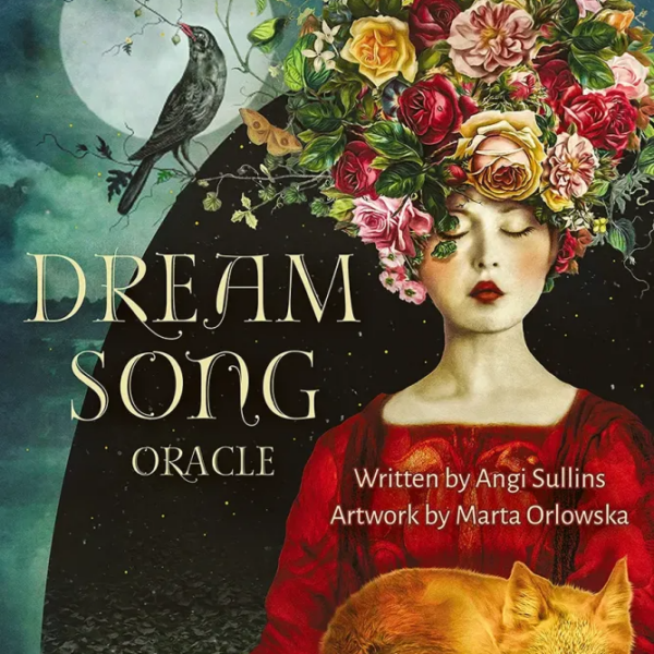 Baralho de oráculo Dream Song Oracle com ilustrações de sonhos e música interior