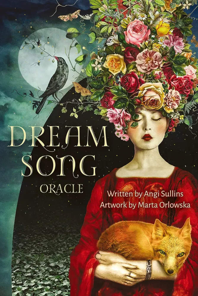 Baralho de oráculo Dream Song Oracle com ilustrações de sonhos e música interior