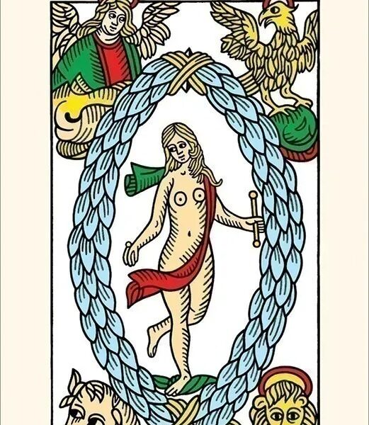 Baralho de tarot CBD Tarot De Marseille com 78 cartas reprodução fiel da tradição francesa