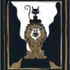 Baralho de tarot Golden Black Cat com 78 cartas e estetica gotica dourada
