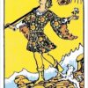 Baralho de tarot Miniature Rider-Waite em formato miniatura para levar no bolso
