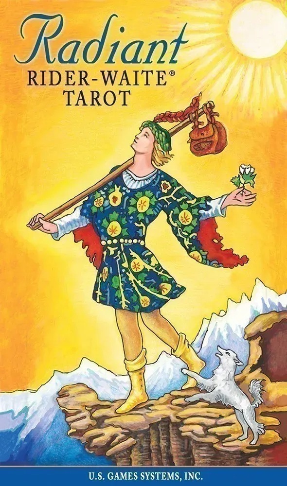 Baralho de tarot Radiant Rider-Waite com 78 cartas e cores vibrantes