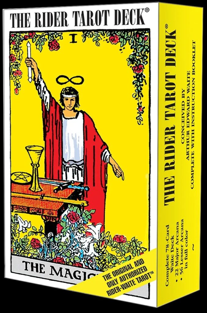 Baralho de tarot Rider-Waite com 78 cartas, o tarot clássico universal