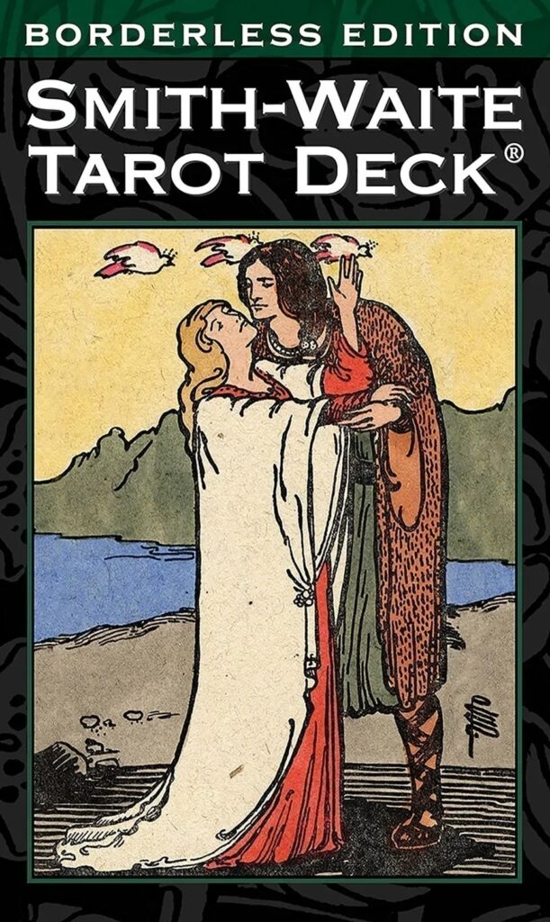 Baralho de tarot Smith-Waite Borderless com 78 cartas sem moldura