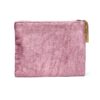Bolsa de veludo rosa com fecho e símbolo da Árvore da Vida 20x15cm
