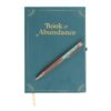 Caderno A5 Livro da Abundância com capa em veludo e caneta incluída