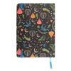 Caderno A5 Midnight Bloom com design floral nocturno na capa