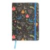 Caderno A5 Midnight Bloom com design floral nocturno na capa