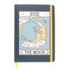 Caderno A5 The Moon Vintage Tarot com ilustração retro de A Lua na capa