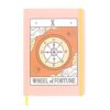 Caderno A5 The Wheel of Fortune Vintage Tarot com ilustração retro da Roda da Fortuna