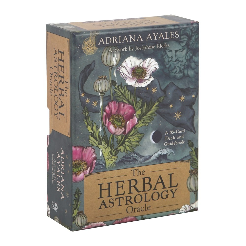 Baralho de oraculo The Herbal Astrology Oracle Cards com ilustracoes botanicas e astrológicas