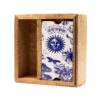 Caixa de madeira para tarot com dois compartimentos separados e suporte para exibição de cartas em posição vertical