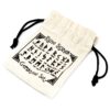 Set de 25 runas em ónix negro com símbolos Futhark Antigo gravados e bolsa de protecção, Sopro d’Alma