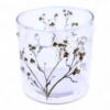 Castiçal de Vidro Floral Natural Cilíndrico - Margarita 8x8cm