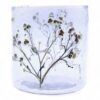 Castiçal de Vidro Floral Natural Cilíndrico - Margarita 8x8cm