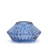 Castiçal Reversível Flor em Azul Real: Para Vela de Jantar e de Chá