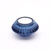 Castiçal Reversível Flor em Azul Real: Para Vela de Jantar e de Chá