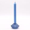 Castiçal Reversível Flor em Azul Real: Para Vela de Jantar e de Chá