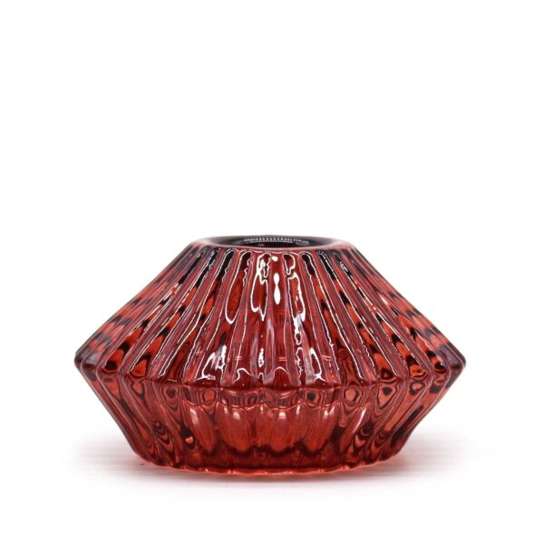 Castiçal Flor Reversível em Vermelho Vampiro: Intenção e Ritual