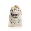 Conjunto de 24 runas em madeira com bolsa de algodão para consulta rúnica