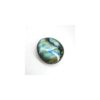 Labradorite em sabonete 6cm com labradorescência azul e verde, formato oval plano para meditação na mão, Sopro d’Alma
