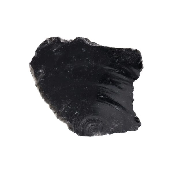 Obsidiana preta em bruto 6cm, vidro vulcânico natural com brilho vítreo intenso, peça altar espiritual Sopro d’Alma