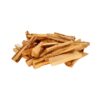 Pedaços naturais de Pau Santo Bursera graveolens sobre superfície de madeira, pack 50g de origem peruana