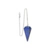 Pêndulo de lápis-lazúli facetado 4cm, azul profundo com pirite dourada, sabedoria espiritual, Sopro d’Alma