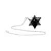 Pendulo de shungite com forma Merkaba de 3cm para radiestesia
