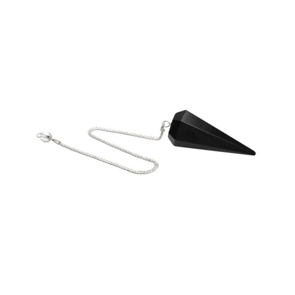 Pêndulo de turmalina negra facetado 4cm, protecção e radiestesia em simultâneo, Sopro d’Alma