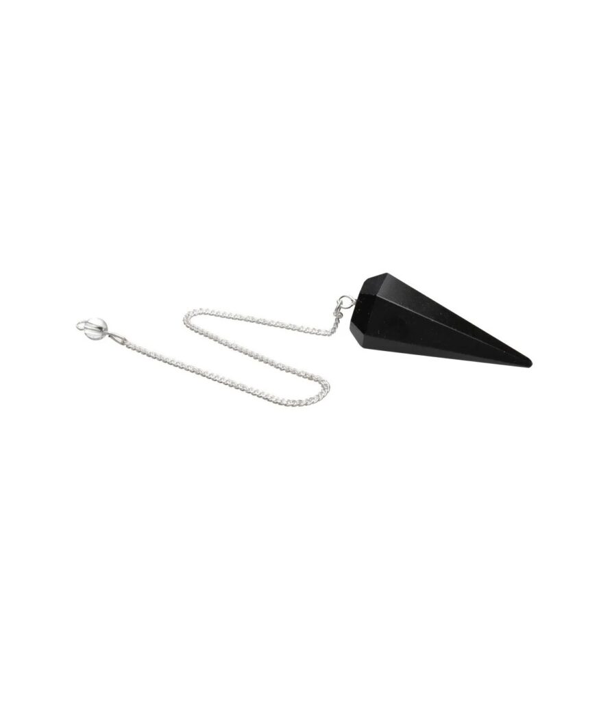 Pêndulo de turmalina negra facetado 4cm, protecção e radiestesia em simultâneo, Sopro d’Alma