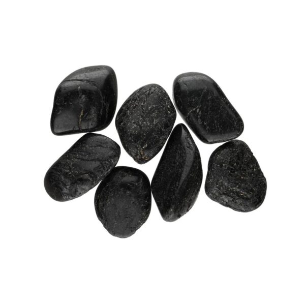Turmalina negra rolada 2cm, Schorl natural preto, pedra de protecção quotidiana Sopro d’Alma