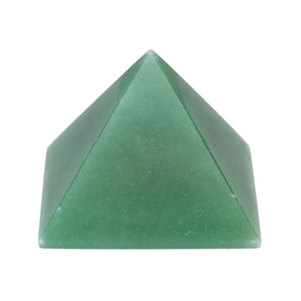 Pirâmide de aventurina verde polida 4x4 cm, pedra de prosperidade e chakra do coração, geometria sagrada, Sopro d’Alma
