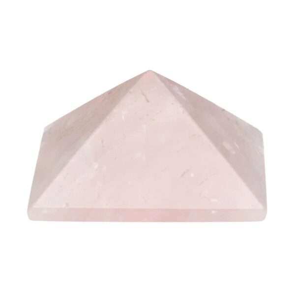 Pirâmide de quartzo rosa polido 4x4 cm, pedra do amor e da cura emocional, chakra do coração, Sopro d’Alma