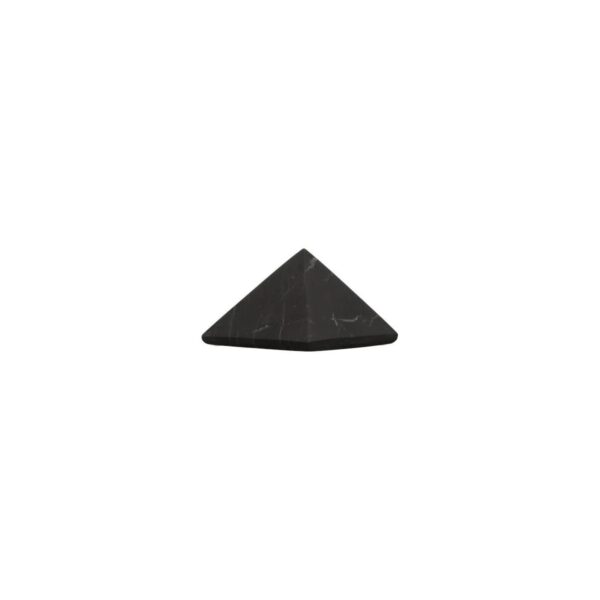 Pirâmide de shungite fosca de 5x5cm, mineral negro da Carélia Rússia
