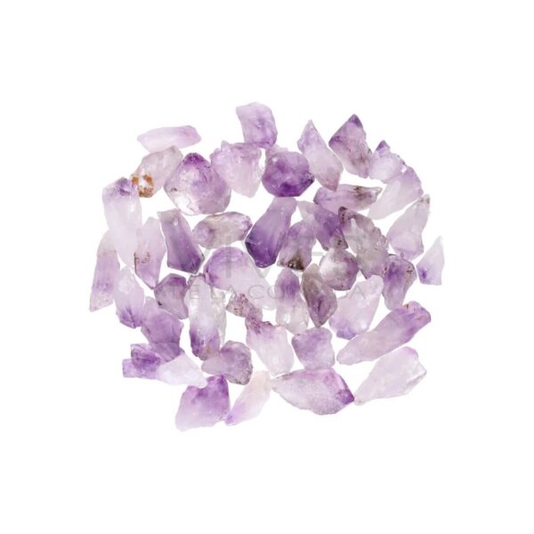 Pontas pequenas de ametista em bruto 1-3cm, tonalidade violeta natural, para grades de cristais Sopro d’Alma