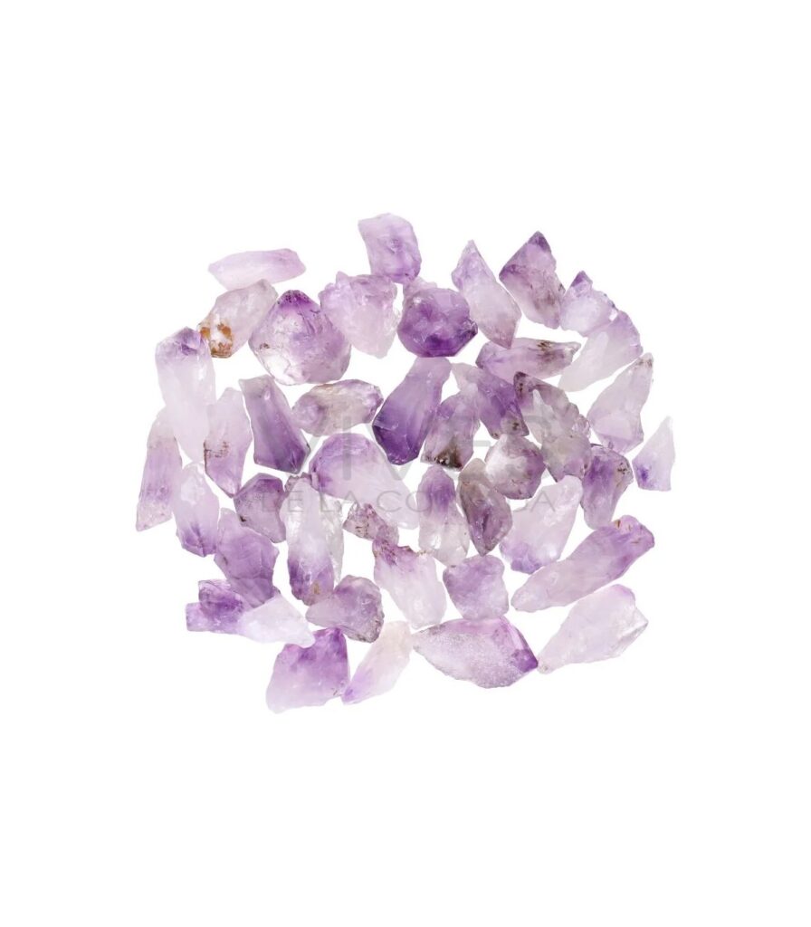 Pontas pequenas de ametista em bruto 1-3cm, tonalidade violeta natural, para grades de cristais Sopro d’Alma