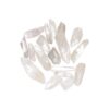 Ponta de quartzo lemuriano em bruto 6-7cm com estrias horizontais visíveis, cristal natural Sopro d’Alma