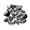 Pedra rolada de shungite natural de 4cm, mineral negro com presenca marcante