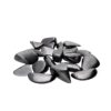 Pedra rolada de shungite natural de 4cm, mineral negro com presenca marcante